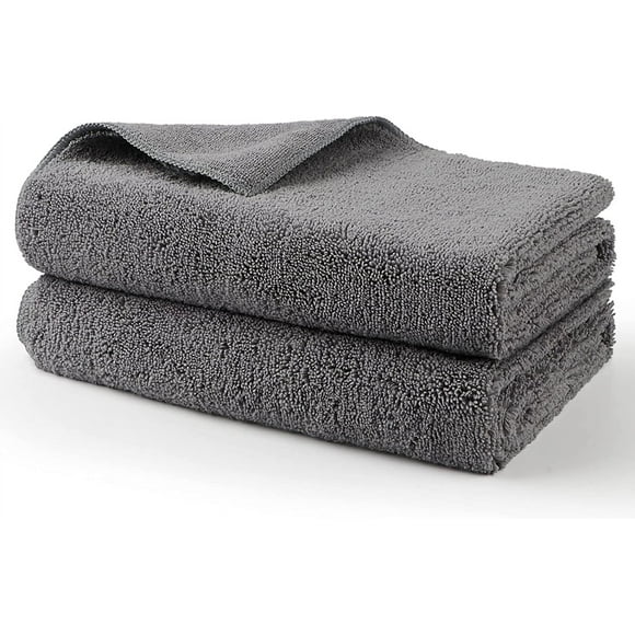 EcoNesxp Lint Free SUV 12 Inch Professional Large Microfiber Car Drying Towel Truck and Boat 2-Pack