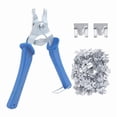 thumbnail image 2 of 300 Pcs Wire Cage Clamps, with 1 Piece of Wire Cage Buckle Snap Pliers, Suitable for , C ma3176, 2 of 6