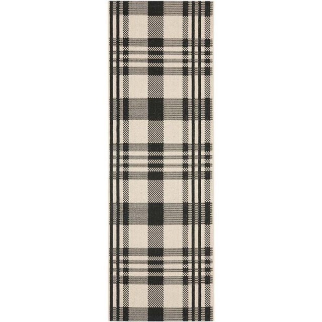 Safavieh Courtyard Black Indoor Outdoor Rug - Runner 2'3" x 10'