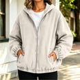thumbnail image 4 of MexChoioe Hoodie Denim Jacket for Womens Drawstring Vintage Denim Fabric Hoodies Full Zip Long Sleeve Hooded Jean Coat with Pockets, 4 of 7