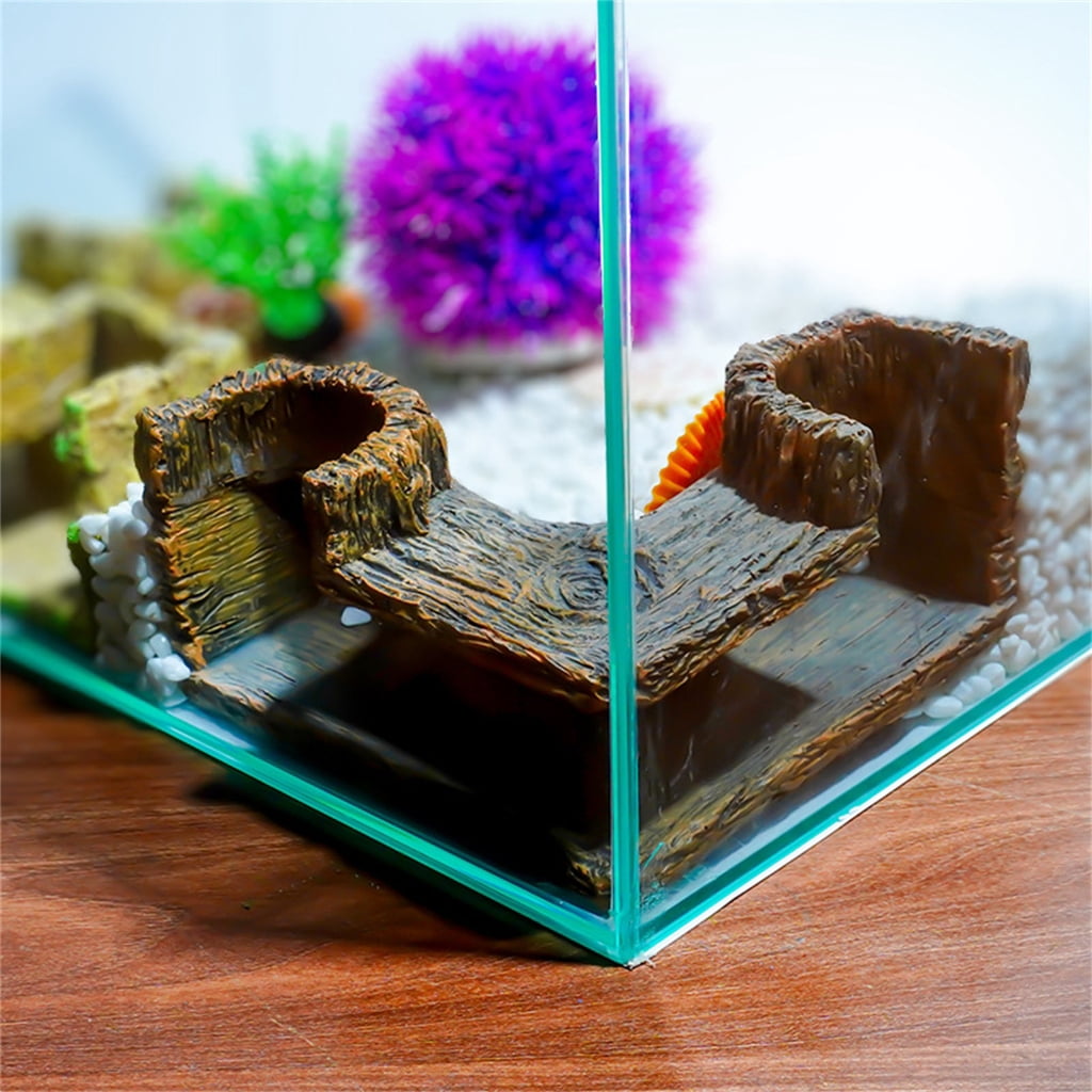 Realistic Stone Cave Fish Tanks Decorative Resin Tunnel Shelter For Aquariums Fish And Shrimp Habitats Landscape Accesso