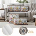 thumbnail image 6 of Gnomes Pumpkins Fall Outdoor Waterproof Pillow Covers, Orange Pink Thanksgiving Botanical Decorative Rectangle Throw Pillowcase Sofa Cushion Sham for Patio/Couch/Chair, 20"x12" 2 Pack, 6 of 8