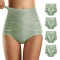 thumbnail image 2 of GEWSEY Tummy Control Shapewear Panties for Women-High Waisted Body Shaper Underwear Seamless Shapewear Panty Girdle (Light Green, M), 2 of 9
