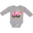 thumbnail image 3 of Inktastic Easter Jelly Bean Dump Truck Girls Long Sleeve Baby Bodysuit, 3 of 5