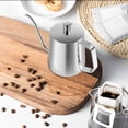 thumbnail image 2 of CHUANK Pour Over Kettle  12oz Gooseneck Spout Coffee Tea Pot Stainless Steel Coffee Kettle  Beige, 2 of 8