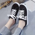 thumbnail image 4 of XDDLITP Trendy Canvas Mules Slip-On Sneakers for Women - Cute Y2K Design, Breathable, and Ideal for Daily Wear, School, Summer, Outdoors & More,Black 36(US-6), 4 of 5