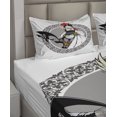 thumbnail image 2 of Ambesonne Medieval Fitted & Top Sheet Set with Shams, Knight Heroic Armour, Multicolor, 2 of 4