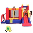 thumbnail image 1 of Zimtown Inflatable Bounce House 420D Oxford Cloth Scraper Surface Jump Slide Castle with 450 Watt Blower, 1 of 7
