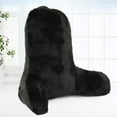 thumbnail image 4 of Home Soft Things Faux Fur Bedrest Pillow Cover Large Size - Black - 28" x 30" x 17", 4 of 9