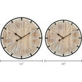 thumbnail image 6 of 24 Inch Grand Farmhouse Wall Clock, Vintage-Inspired Wood & Metal Design with Large Etched Numbers, Silent Battery-Powered Timepiece for Offices, Kitchens, Bedrooms, and Living Rooms, 6 of 8