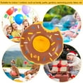 thumbnail image 6 of Water Inflatable Cup Holder Donut Floating Coaster for Swimming Pool Party Decor (Brown), 6 of 6