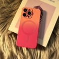 thumbnail image 4 of Magnetic for iPhone 15 Pro Max Case, Compatible with MagSafe, Full Camera Lens Film Protection Cute Gradient Color Silicone Shockproof Matte Cover for Women & Men (iPhone 15 Pro Max,Rose Pink), 4 of 15