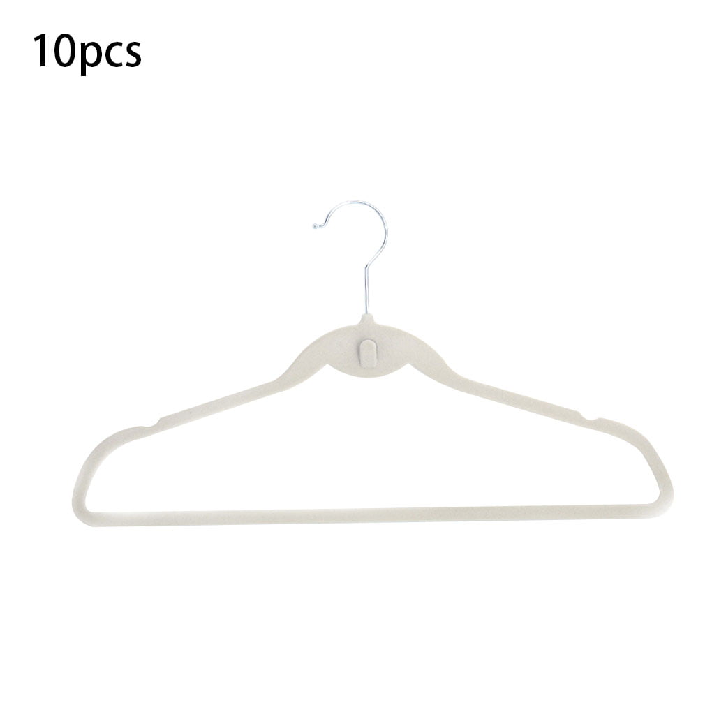 10Pcs Adult Non-slip Plastic Clothing Hangers Clothes T-shirt Store Hanger Rack