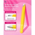 thumbnail image 3 of Expert Eyebrow Hair Removal Tweezer with Leather Case, General High Precision Slant Tip Stainless Steel Tweezers for Men and Women (Chartreuse Yellow), 3 of 14