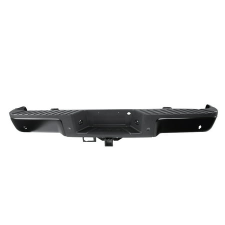 Spec-D Tuning Style side Pickup Black Tow Hitch Rear Bumper Step + Sensor Hole for 2009-2014 Ford F150