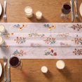 thumbnail image 3 of Sm:)e Light Pink Eucalyptus Gauze Embroidery Table Runner 120 Inches (10 Feet), Seasonal Sheer Decor for Kitchen & Dining Spaces, Ideal for Holidays, Weddings, Birthdays & Home Parties, 3 of 8