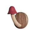 thumbnail image 2 of Ganchos de pared de madera, gancho sin perforaciones, perchero para toallas y ropa, perchero de madera para puerta trasera Rojo, 2 of 9