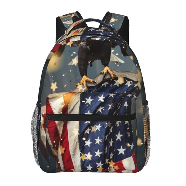 Easygdp North American Bald Eagle1 Mochila Ergonómica Versátil para Laptop - Múltiples Bolsillos, Correas Ajustables, Unisex para Escuela, Viajes y Actividades al Aire Libre-One Size