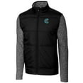thumbnail image 2 of Men's Cutter & Buck Black Charlotte Knights Big & Tall Stealth Hybrid Quilted Full-Zip Windbreaker Jacket, 2 of 3