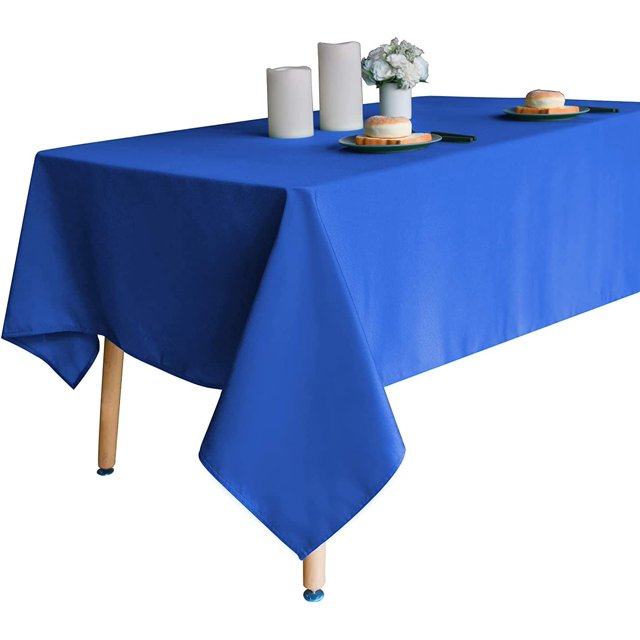 ORUYROP Nappe Rectangulaire 210 G/m2 - Nappe en Microfibre Imperméable Robuste, Housse de Table Décorative pour Usage Extérieur et Intérieur (Bleu Royal, 70 x 90 Pouces)
