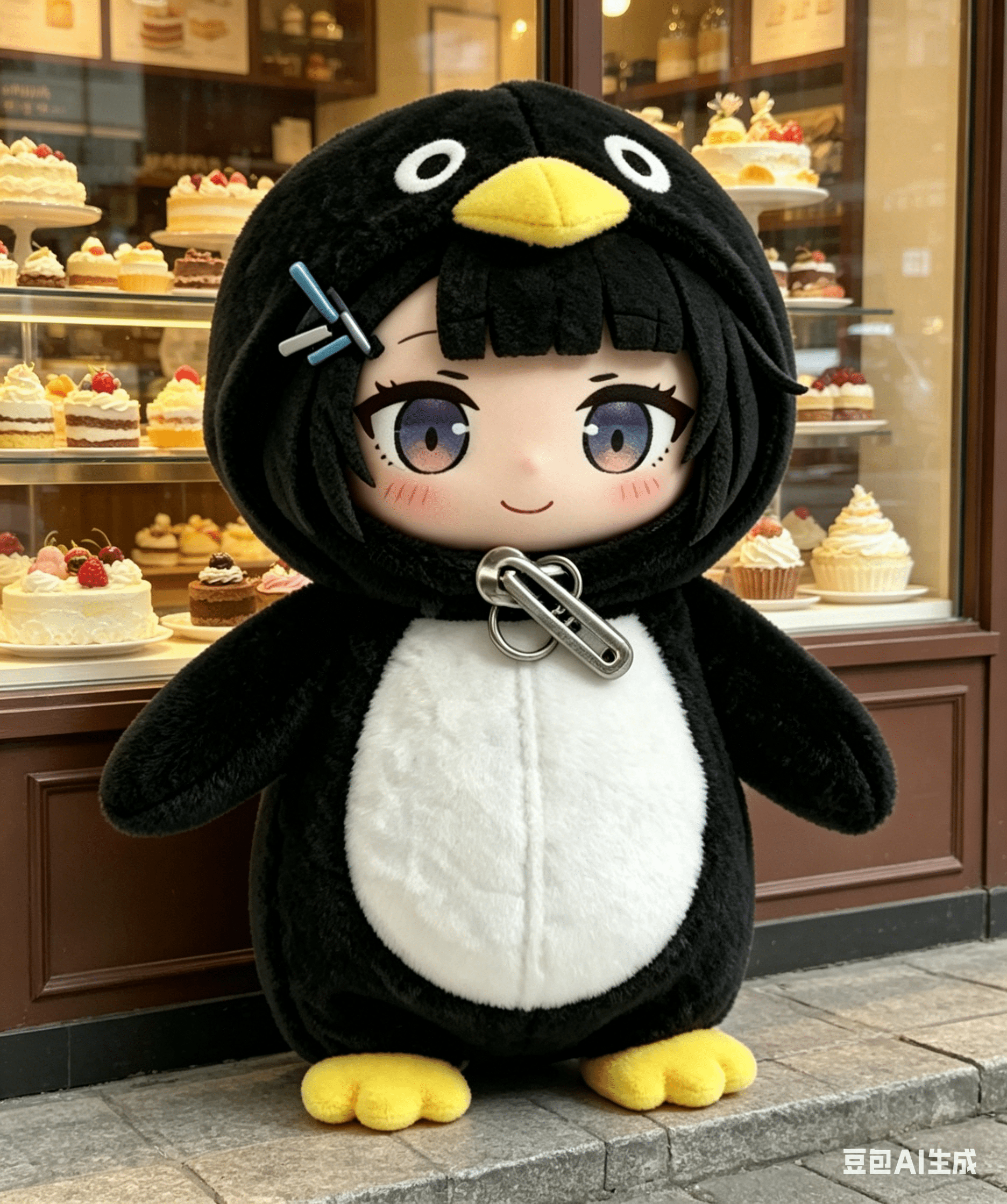 Gugu Gaga Penguin Plush Meme Stuffed Animal Doll Cute Kawaii Anime Penguin Toy for Fans Soft Collectible Gift for Birthday Party Desk Decor A