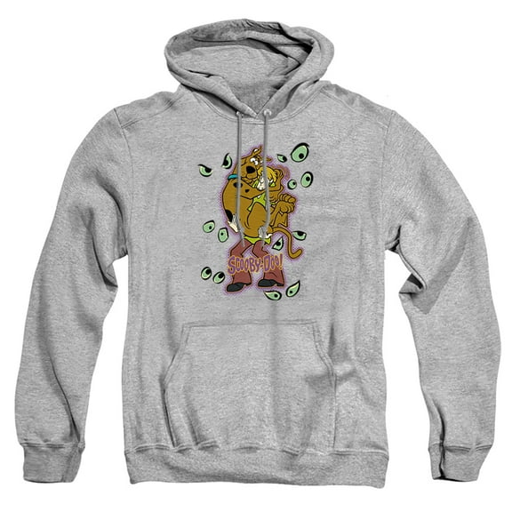 Scooby Doo Being Watched Unisex Adult Pull-Over Heather Hoodie, Small, Athletic Heather