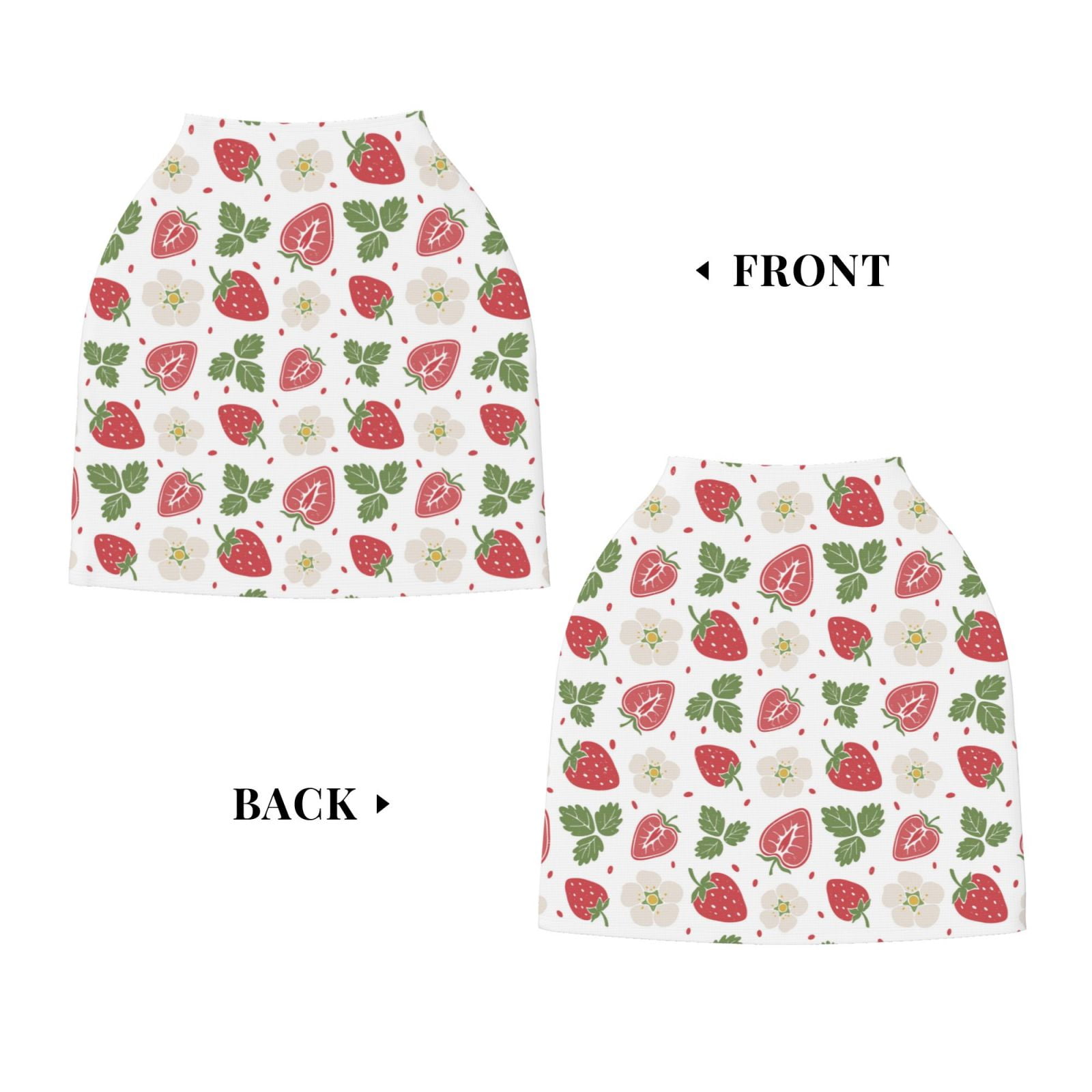 Fotbe Strawberry Pattern Car Seat Covers for Babies, Nursing Breastfeeding Cover Infant Carseat Canopy, Soft Stretchy Carrier Cover