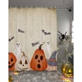thumbnail image 2 of Funny Pumpkin Ghost Shower Curtain Set ，Waterproof Fabric Shower Curtains Boo Black Bat Halloween Vintage Linen Shower Curtains for Bathroom,Bathroom Decor 72"x72", 2 of 6