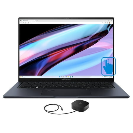 ASUS Zenbook Pro 14 Home/Entertainment Laptop (Intel i9-13900H 14-Core, 14.0in 120Hz Touch 2.8K (2880x1800), GeForce RTX 4060, Win 11 Pro) with G2 Universal Dock