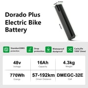 YOSE POWER 48V 16Ah Ebike Reention Dorado Plus Ebike Battery 48V Replacement Battery for Aventon Pace 500 Lithium Batteries Compatible with NCM Moscow Magnumbikes Electric Bike