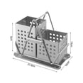 thumbnail image 4 of Cutlery Holder Chopstick Draining Basket Stainless Steel Kitchen Utensil Rack with tray, 4 of 9