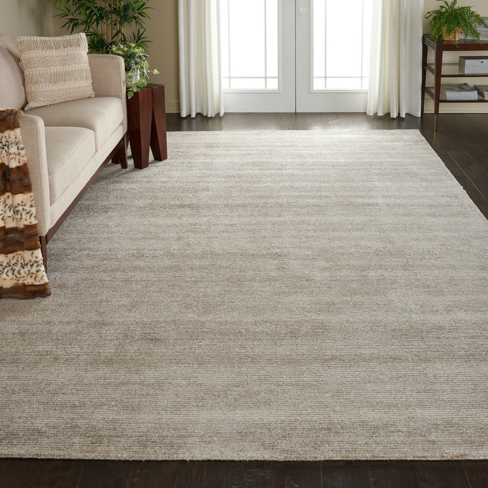 Nourison Weston Contemporary Solid Oatmeal Area Rug