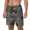 thumbnail image 2 of Balery Construction Machines Mens Swim Trunks Swim Shorts for Men Quick Dry Inseam Beach Shorts with Compression Liner Pocket-Large, 2 of 9
