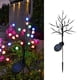thumbnail image 3 of Paquete de 2 luces solares para exteriores, impermeables, para caminos, patios, jardines, decoración de paisajes, decoración navideña para jardín, altura 66 cm, 3 of 5