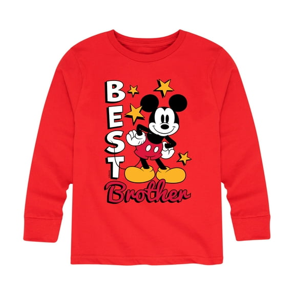 Disney Jr. Mickey & Friends - Best Brother - Youth Long Sleeve Graphic T-Shirt