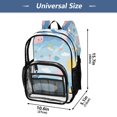 thumbnail image 4 of PVC Transparent Backpacks Clear Backpack for Travel and Outings Cute Cartoon Underwater Scene, 4 of 7