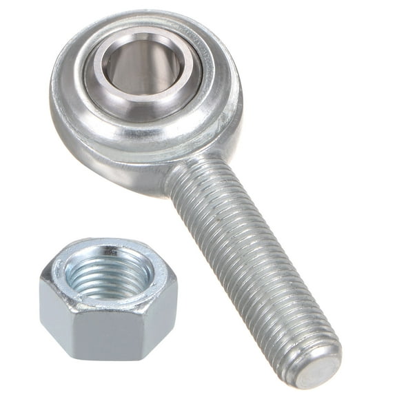 ECM6 3/8" Rod End Bearing 3/8"-24 UNF Male Right Hand Thread, Cast Iron Rod End Joints, with Jam Nut