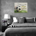 thumbnail image 2 of Soccer Inspirational Wall Art Soccer Boys Room Pictures Wall Decor Motivational Sports Theme Canvas Print Painting Framed Modern Home Artwork For Dormitory Bedroom Office 16''''x12'''', 2 of 6