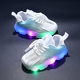 thumbnail image 2 of Quealent Light Up Toddler Boys Girls Shoes LED Flashing Lightweight Tennis Walking Sneakers for Toddler and Little Kid White for Size 9, 2 of 6