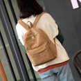 thumbnail image 3 of Women Vintage Rucksack Corduroy Backpack School Bag Casual Computer School Travel Handbag Rucksack, 3 of 4