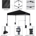 thumbnail image 4 of Songqin 10x10 1-Person Setup Pop Up Canopy Tent, Instant Portable Commercial Canopy Tent, Outdoor Gazebo with 1-Button Push, Wheeled Bag & 4 Sandbags for Home, Party & Outdoor Activities, Black, 4 of 18