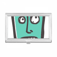 thumbnail image 1 of Suprised  Face Sketch Happy Business Card Holder Case Pocket Box Wallet, 1 of 3