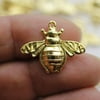 Ephesus Accessories Charms Honey Bee Gold Jewelry Supplies 10 Pieces