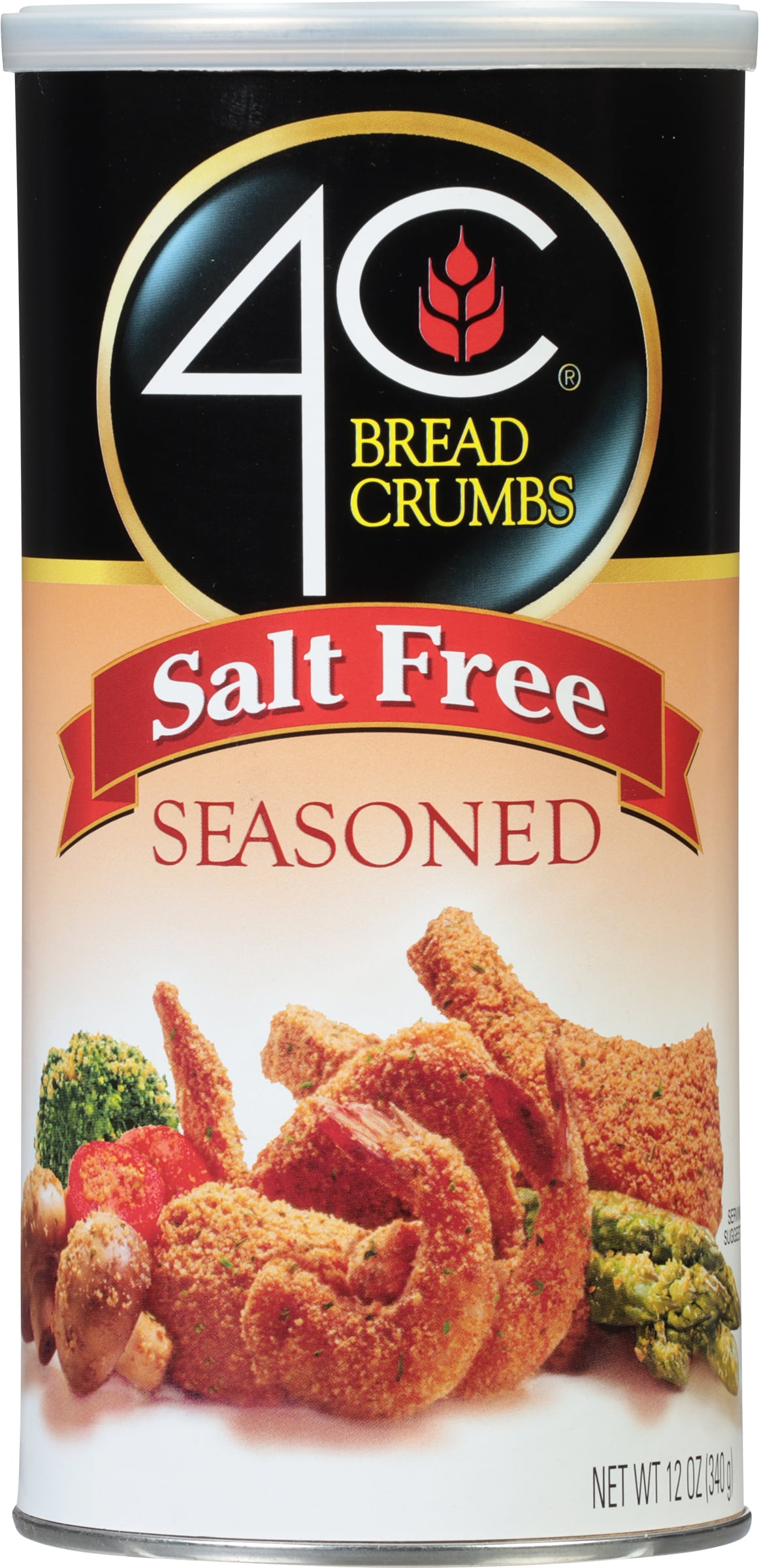 4C Salt Free Seasoned Bread Crumbs 12 Oz Canister