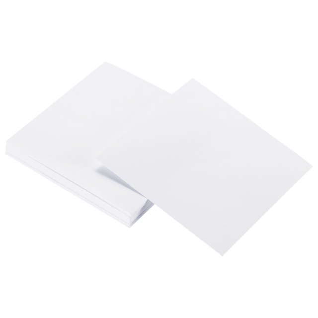 Uxcell Papel Kraft, Hojas de Papel de Cartón Kraft Recortadas para Suministros de Arte, Origami, Manualidades en Papel Blanco 4 x 4 Pulgadas