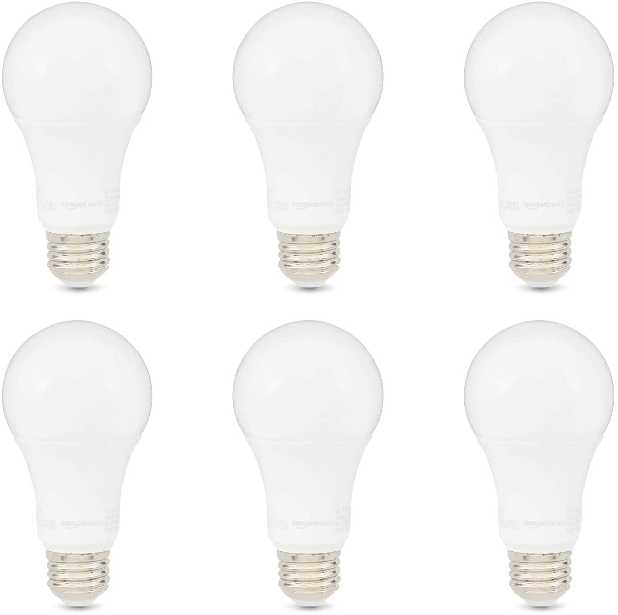 100W Equivalent, Daylight, NonDimmable, 10,000 Hour Lifetime, A19 LED Light Bulb 6Pack