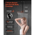 thumbnail image 4 of 10-Inch Square Rainfall Shower System with Handheld Spray, Ceiling Mount Faucet Set, 4 of 6