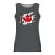 thumbnail image 3 of Camiseta de tirantes de cuello redondo para hombre, con estampado de hojas de arce, para fitness, para estar en casa, pijama, color liso, de poliéster., 3 of 3
