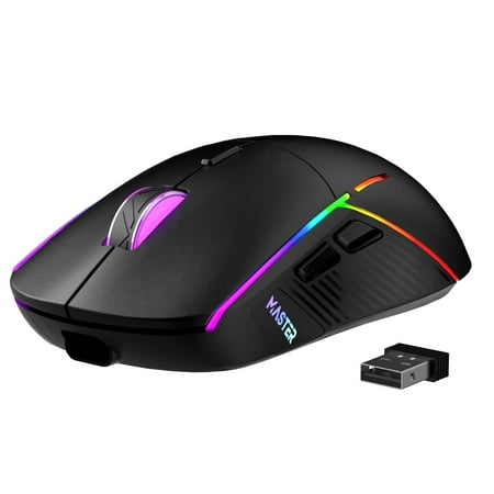 FFJ Wireless Gaming Mouse, 16000 DPI, Tri-Mode 2.4G/USB-C/Dual Bluetooth 5.0 Gaming Mouse Wireless, 9 Backlight, 75Hrs Battery Life, Rechargeable Gaming Mice for PC, Mac, Laptop, Tablet, PS5 C23