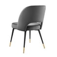 thumbnail image 6 of Side Dining Chair, Set of 2, Velvet, Dark Grey Gray, Modern Contemporary Urban Design, Kitchen Room Cafe Bistro Restaurant Hospitality, 6 of 6
